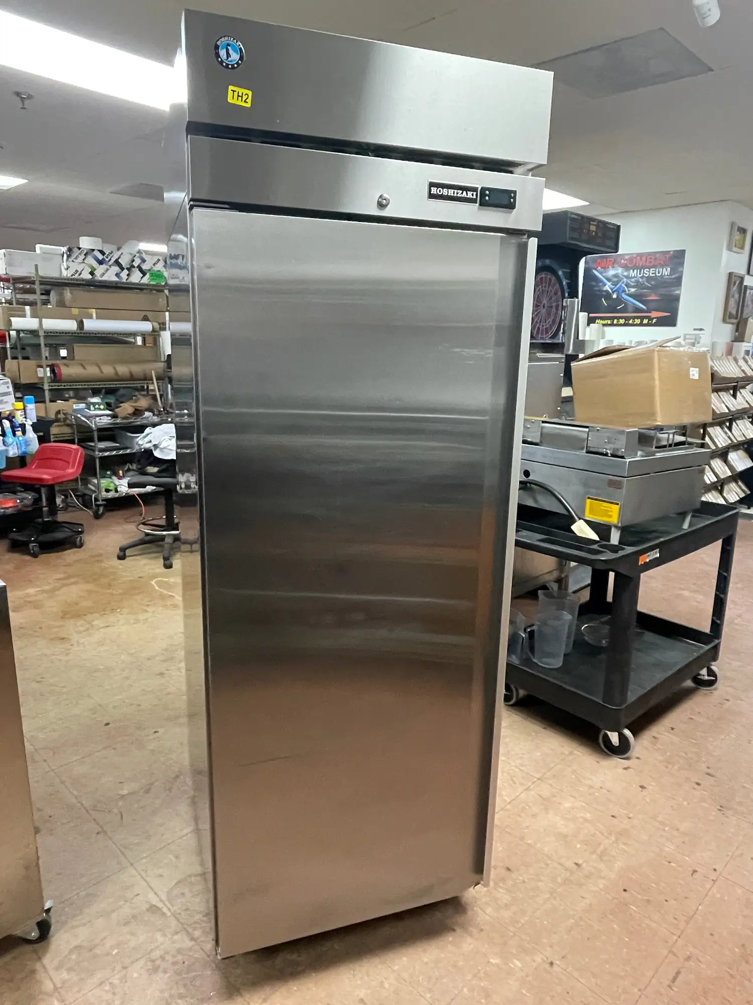 Used Hoshizaki Used 27 1/2" Hoshizaki R1A-FS Stainless Solid Door Reach-In Refrigerator - TH2 Refrigerators Illinois US | Falcon Restaurant Supply #1374847