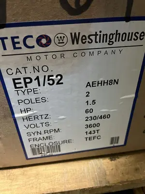 New | in-Stock WESTINGHOUSE AEHH8N Motors (misc) | Surplus Asset Holdings #1227148