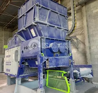 USED 2018 HAAS SHRED TECH 1500-E HEAVY DUTY DUAL SHAFT SHREDDER