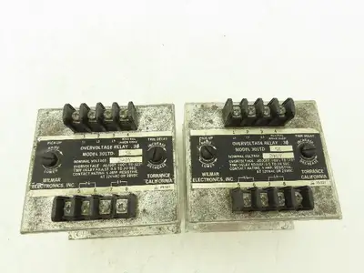 Wilmar Electronics 301TD-5X 3 Phase Overcurrent Relay 100-125% 240V Lot of 2