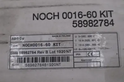 ABB NOCH0016-60 KIT / NOCH 0016-60 KIT CODE 58982784 REV B - STOCK GF195