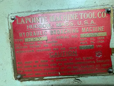 LAPOINTE HP-30 BROACHES, HORIZONTAL - (INCLUDING COMBINATION HORIZ/VERTICAL) | Piselli Enterprises (4)