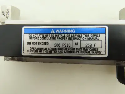 Brooks  1350ELC9CJE1A Show-Rate Flow Meter 200 PSIG At 250F