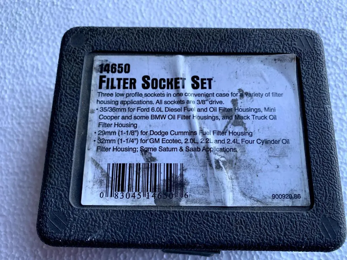 Lisle 14650 Filter Socket Set 3PC (35/36mm, 29mm, 32mm)