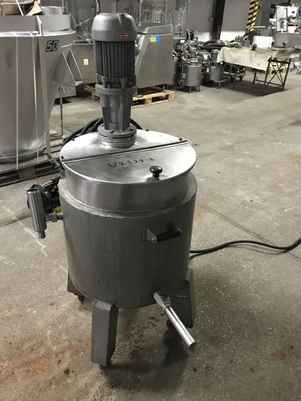 80 l Vertical Stainless Steel Mixing Tank With Jacket And Electric Heaters