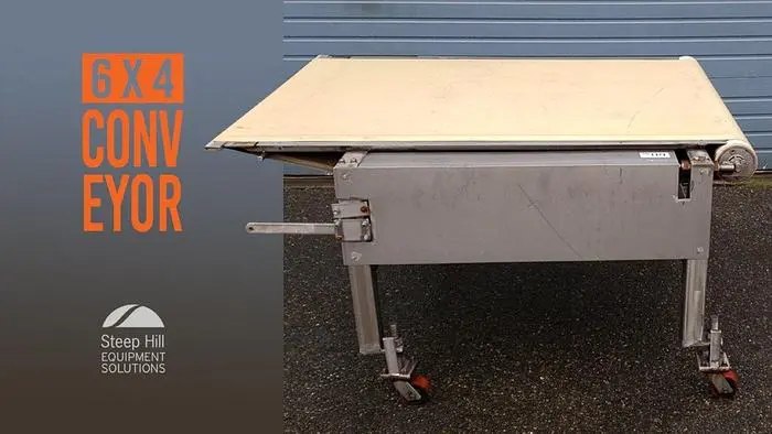 6' L x 4' W Flat Belt Conveyor