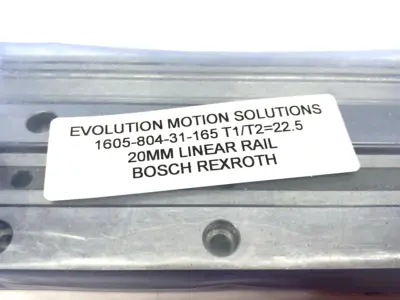 NEW BOSCH REXROTH BALL RUNNER GUIDE RAIL PKG OF 4 W/ CAPS