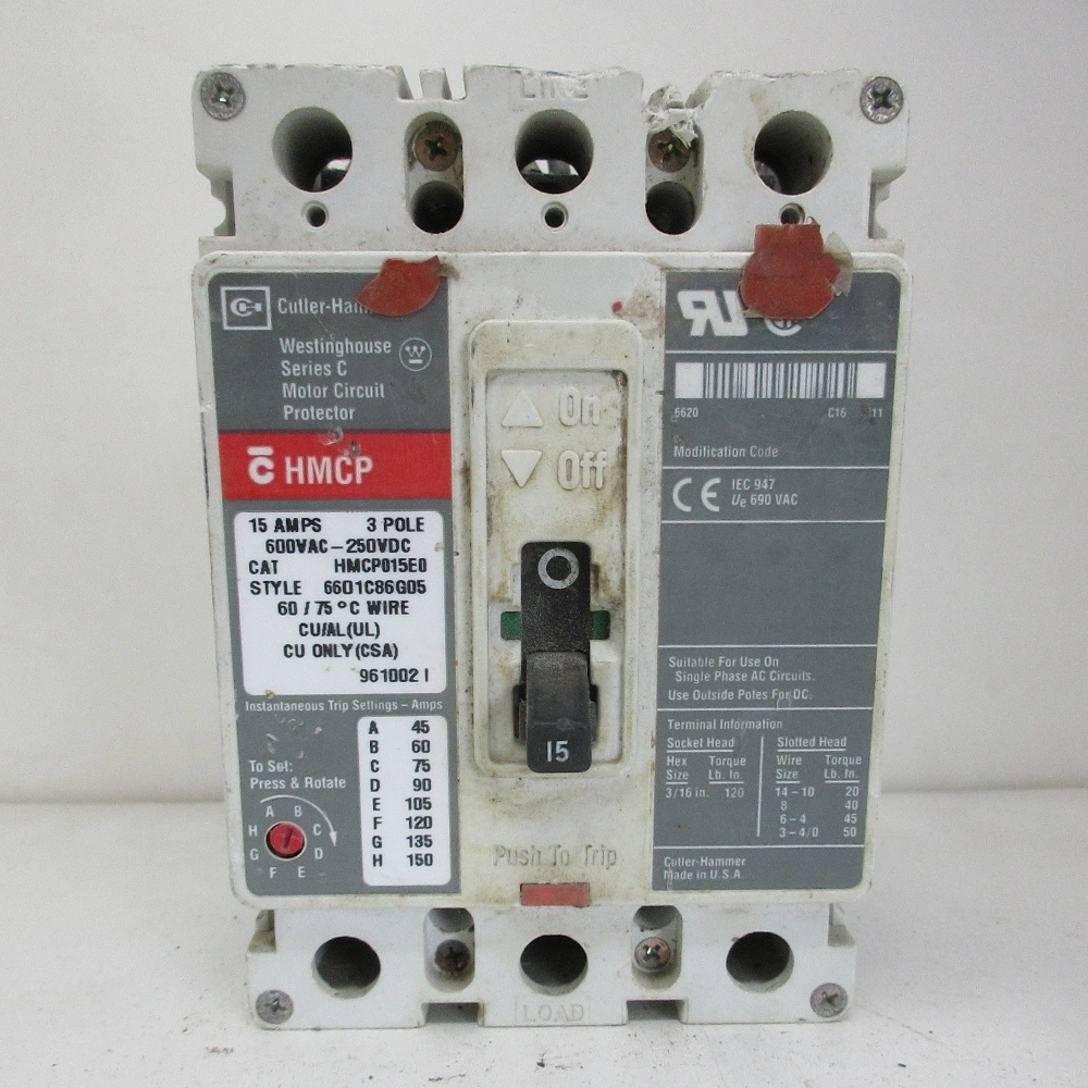 Cutler Hammer HMCP 15 Amp Breaker