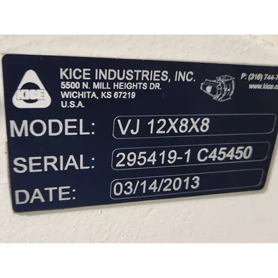 Used KICE INDUSTRIES INC. VJ 12X8X8 Valves/Fittings West Virginia US | JM Industrial #1547976