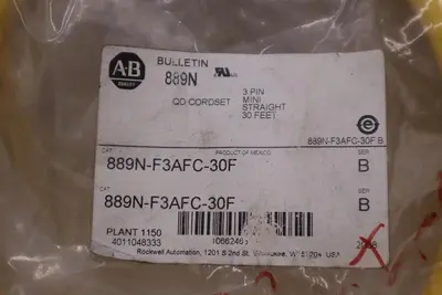 Allen Bradley 889N-F3AFC-30F Cable Ser B - NEW - STOCK 4914CC