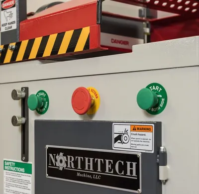 Northtech NT CS18LPBA‑1032 18″ 10 HP Upcut Saw With Dual Palm Buttons (Left‑Hand Cut) 230V