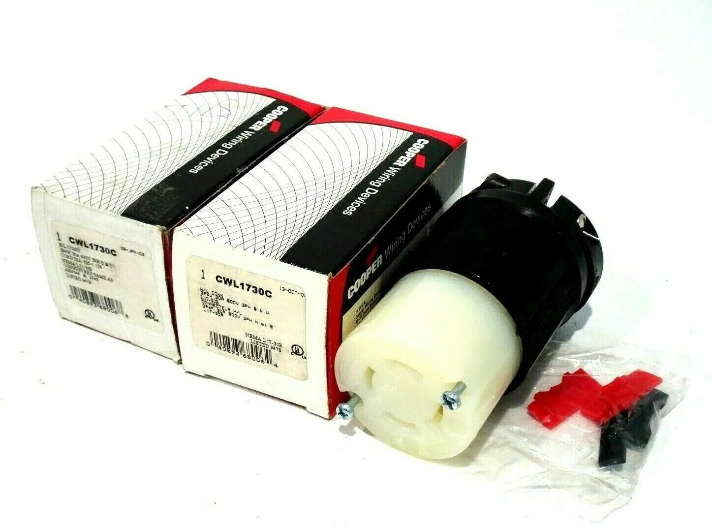 2 NEW COOPER CWL1730C CONNECTORS