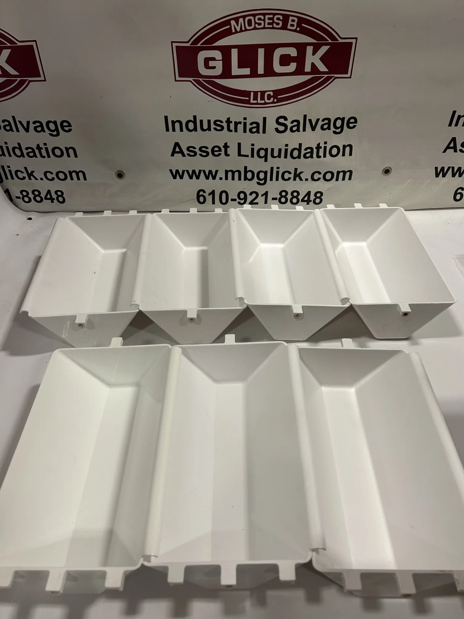 Lot of 7 Frazier & Son Whiz Lifter Elevator Conveyor Food Grade Plastic Buckets