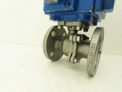 Flowserve 1" Stainless Ball Valve Compact Pneumatic Actuator C25 SR-2C IMP