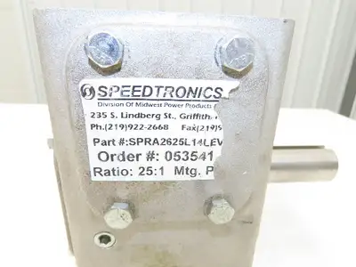 Electra Grove Gear EL-BM-826-25-L-140 Gearbox 25:1 Reducer 2Hp 70rpm 140TC LH