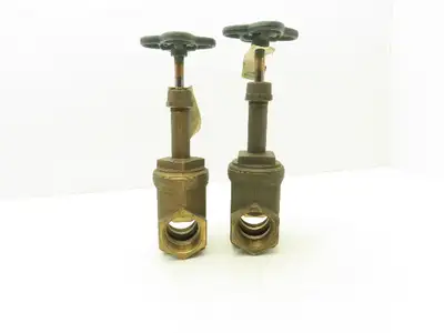 Nibco T-131 Bronze Gate Valve 2"NPT Threaded Rising Stem 300 WOG Lot of 2