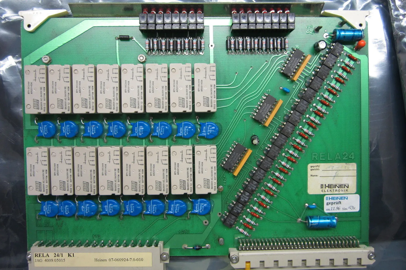 USED HEINEN ELEKTRONIK RELA24 PC BOARD