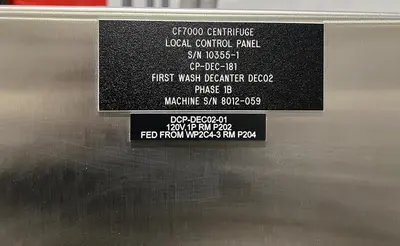 (4) GEA Westfalia ProteinMaster CF 7000 sanitary tricanter centrifuges, 316SS.