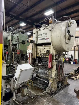 100 TON MINSTER P2-100-48 PIECE MAKER STRAIGHT SIDE SSDC HIGH SPEED PRESS 4" STROKE: YOBRO #23917