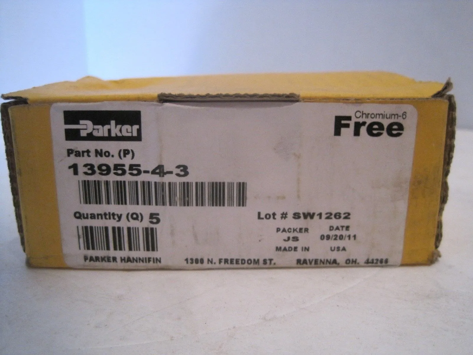 5 NEW PARKER 13955-4-3 STEEL ELBOW 1395543