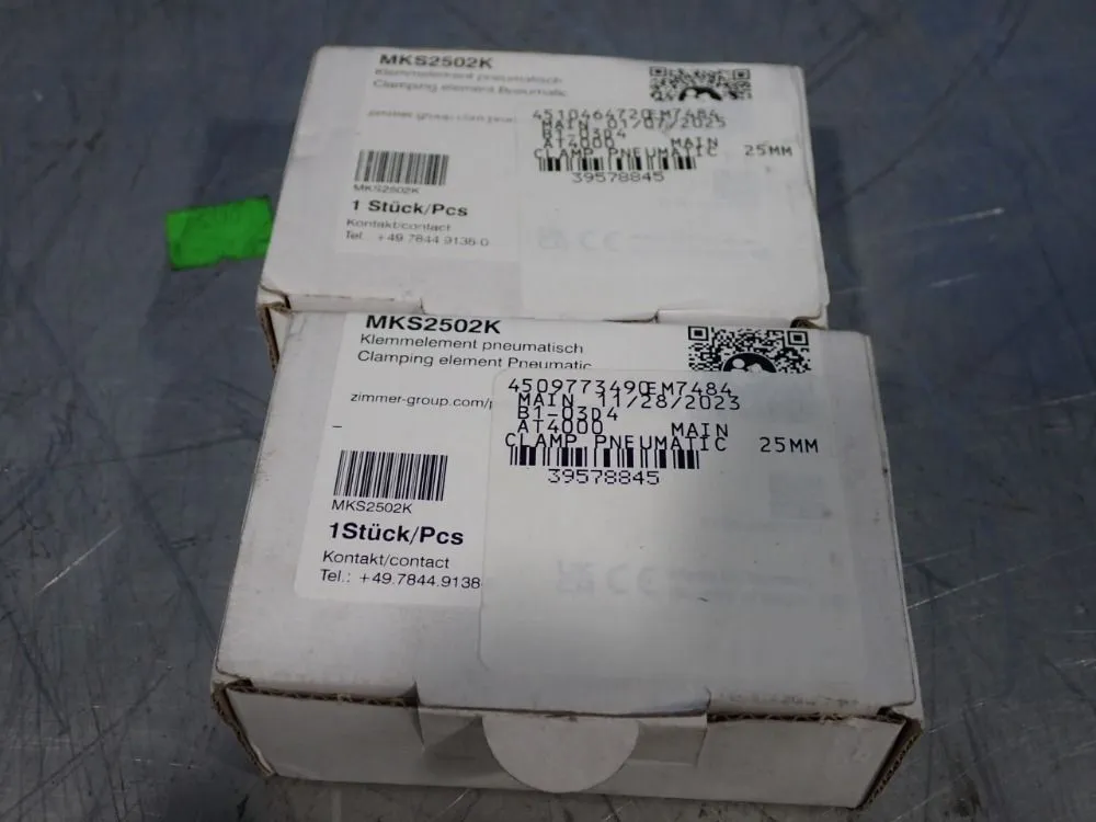 New | in-Stock ZIMMER MKS2502K Clamps | HGR 24 #732135
