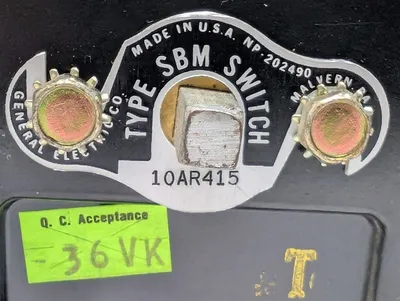 General Electric 10AR415 Type SBM Rotary Switch Used