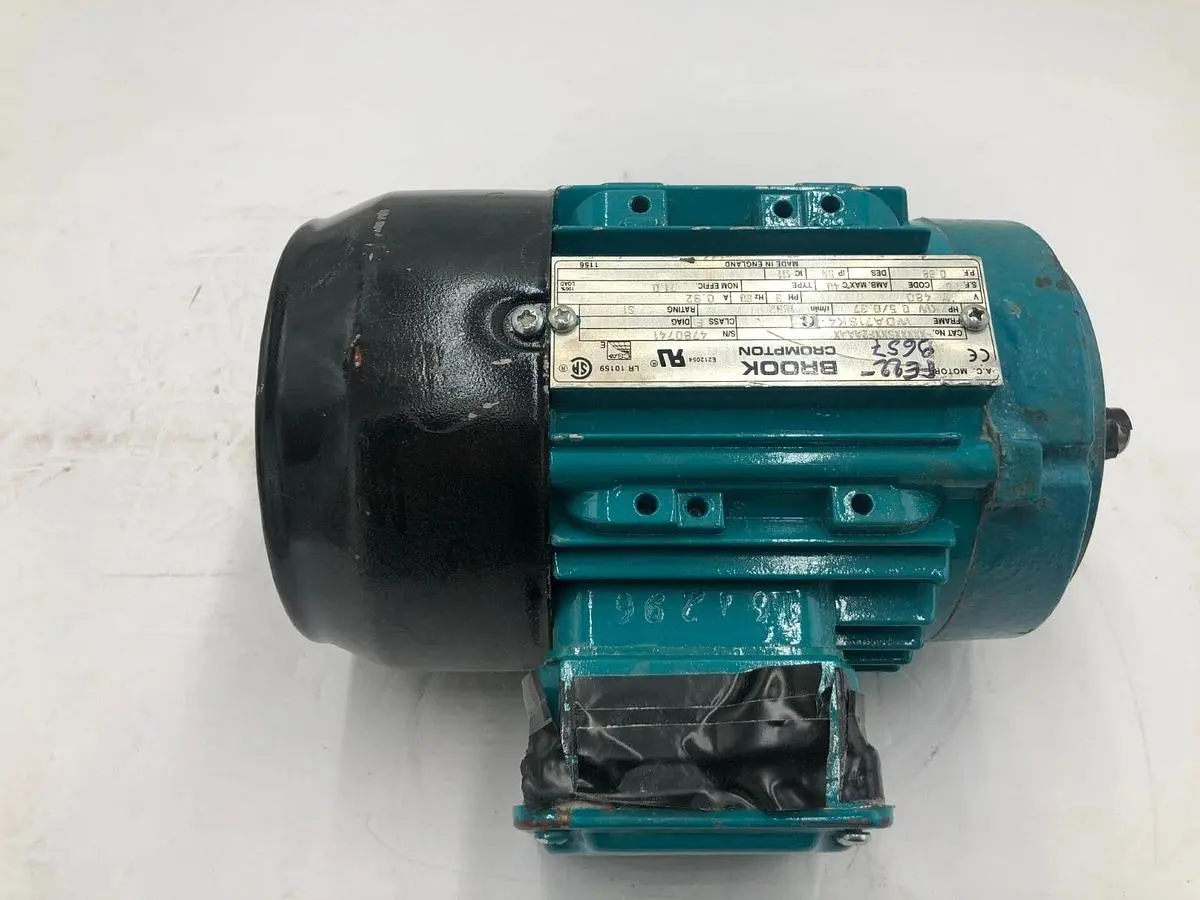 BROOK CROMPTON XXXXXSXXF2AAAX AC MOTOR 3PH .5HP 1632RPM 480V STOCK S-92