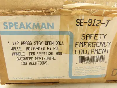 Speakman SE-912-T Stay Open Bronze Brass Ball Valve 1-1/2" NPT Female 600 WOG