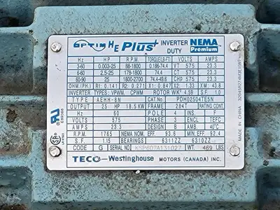 USED TECO-WESTINGHOUSE PDH02504TE5N
