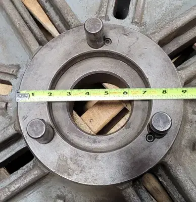 D1-8 LATHE FACE PLATE, 24" DIAMETER, 3 PINS, 3-1/2" THROUGH HOLE