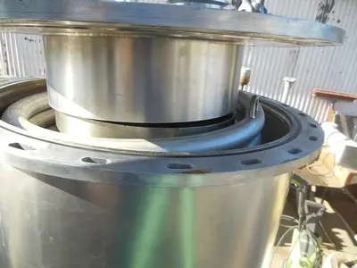 Tank, 125 Gallon, 316 Stainless Steel, 28" x 48", FT/DB, Internal Coils, #S742283