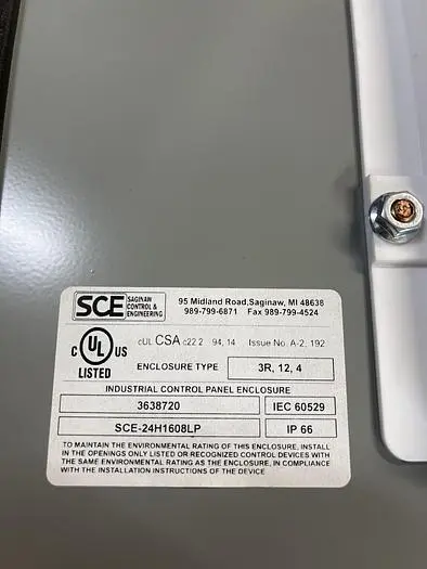 Used SCE SCE 24-H1608LP Misc Electrical & Power Parts | ND Industrial Surplus #1213905