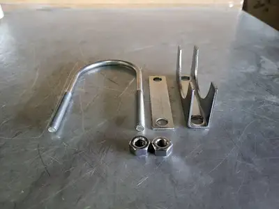 U-Bolt, 8.5" Length, 2.5" Width, Stainless Steel