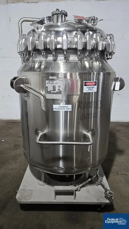 Used Pfaudler 600 Liter Pfaudler Glass Lined Receiver Tank, 50# Stainless Steel Tanks Ohio US | Federal Equipment Company #233217