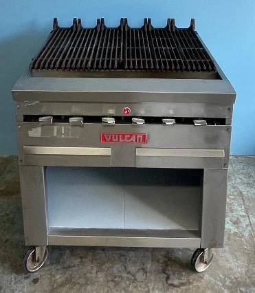 75-0163 Vulcan HGB34 34'' Gas Charbroiler with Cabinet Base