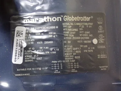 Used MARATHON MOTORS 215TTDBD6026 Motors (misc) Ohio US | HGR 24 #912652
