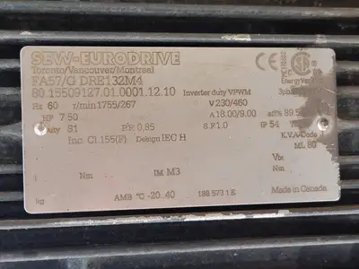 USED SEW-EURODRIVE FA57/G DRE132M4