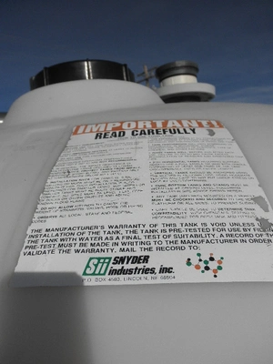 NEW SNYDER 1500 GALLON