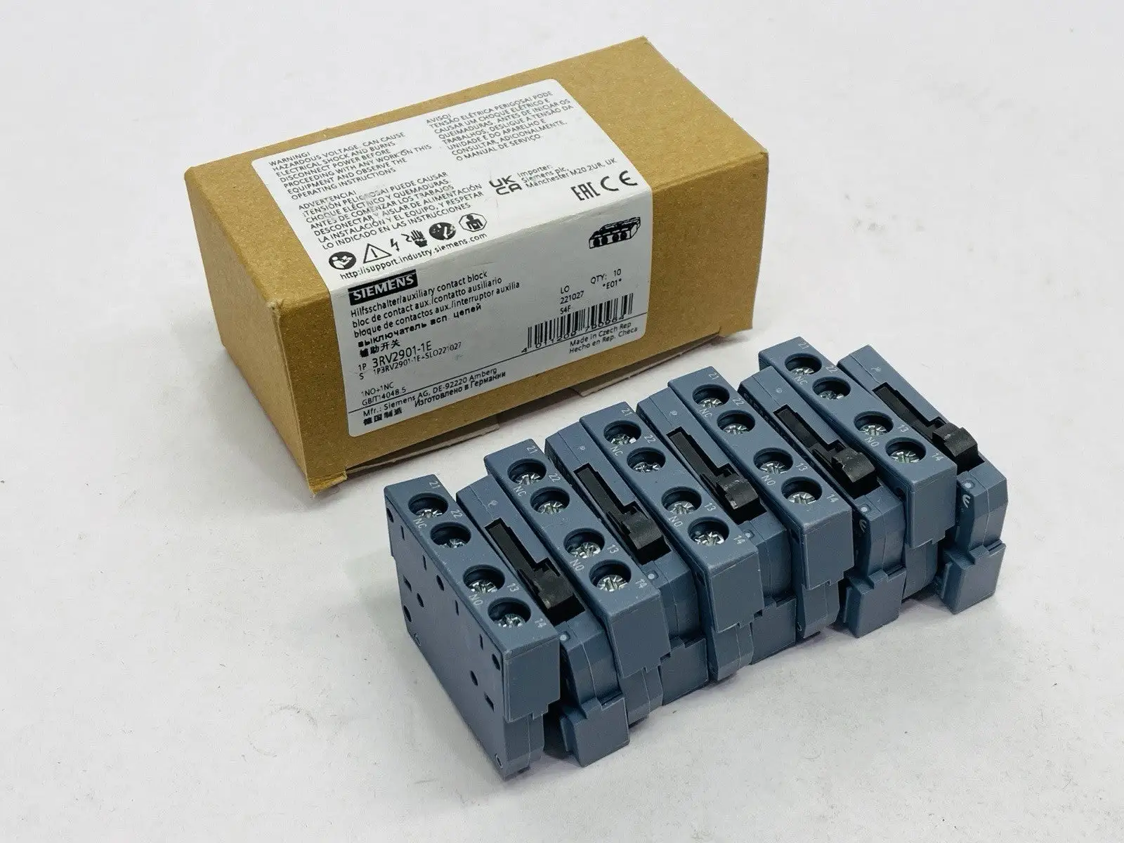 3RV2901-1E | Siemens  Auxiliary Contact Block Switch LOT OF 10 - New Other