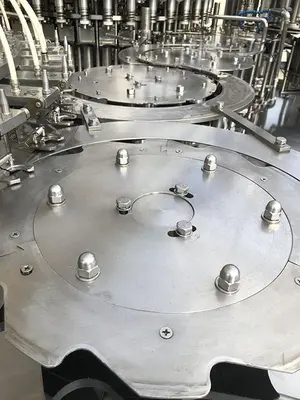 USED 2014 ZHANG J IAGANG, BEIJING CHINA TRI-BLOCK 40 VALVE BOTTLE RINSER, FILLER, CAPPER