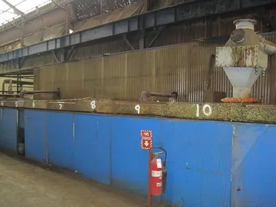 74" x .375" x 55,000 Lbs. Hydrochloric Push Pull Pickle Line (Used)