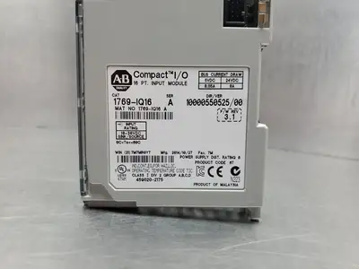Used Allen-Bradley 1769-IQ16 Ser A 16-Point Input Module, F/W 3.1 PLC Input & Output South Carolina US | Palmetto Automation #1295461