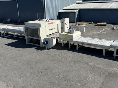 Makor Finishing Line w/ Butfering Sander, Q-One Reciprocating Sprayer, and FASTDRY Curing Oven