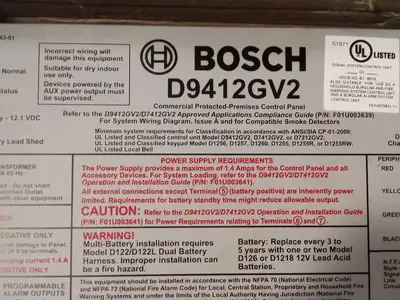 Used Bosch D9412GV2 Security & Surveillance US | Infinity wholesale & Supply LLC #1305854