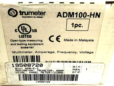 NEW TRUMETER ADM100-HN PANEL METER ADM100HN