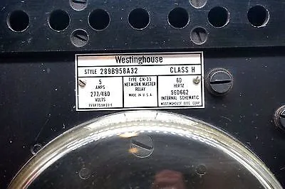 NEW WESTINGHOUSE 289B958A32 RELAY CLASS H 5AMP 277/480V