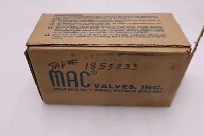 NEW MAC 250B-612AAAA SOLENOID VALVE 24VDC 25-150PSI 8.5WATT STOCK H295A