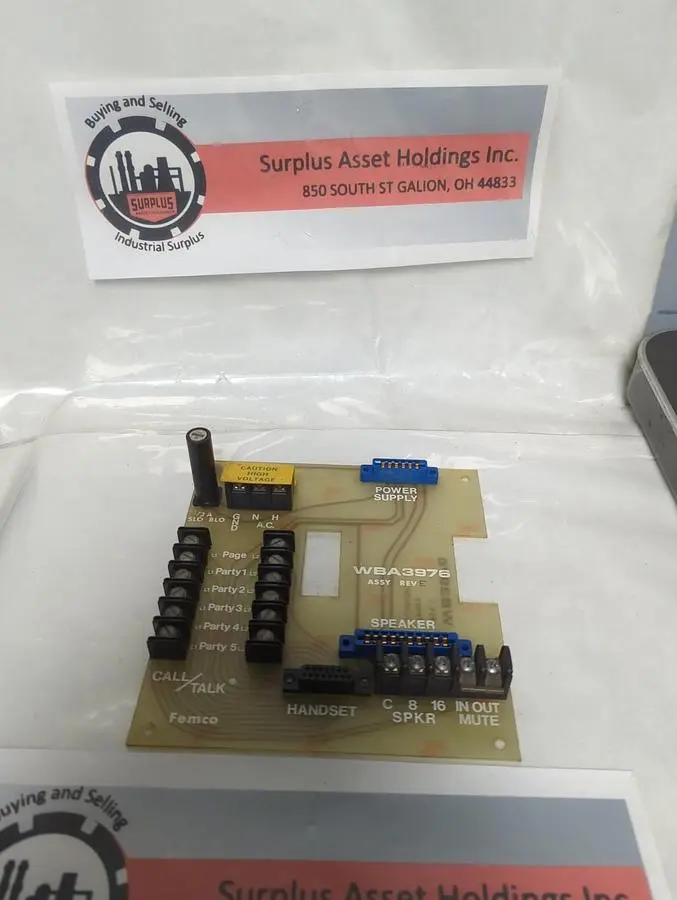 Used FEMCO WBA3976 Industrial Controls Ohio US | Surplus Asset Holdings #1485639