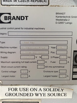 Used 2012 BRANDT FKDF 110 Edge Banders Texas US | MachineryMax #1505788