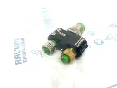 NEW MURRELEKTRONIK SLIMLINE T-COUPLER M12 MALE / 2X M8 3-POL